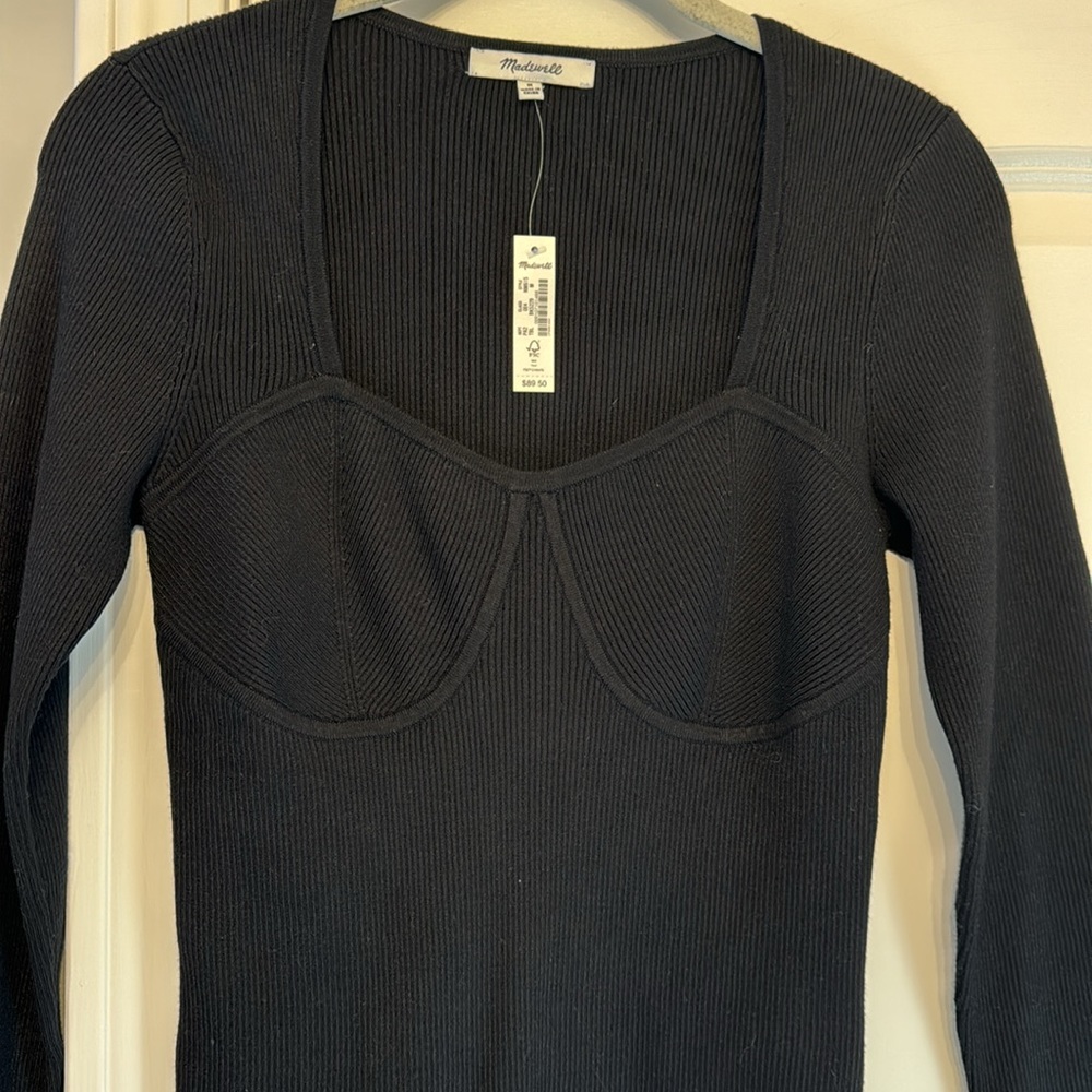 Madewell wide rib sweater top NWT size medium